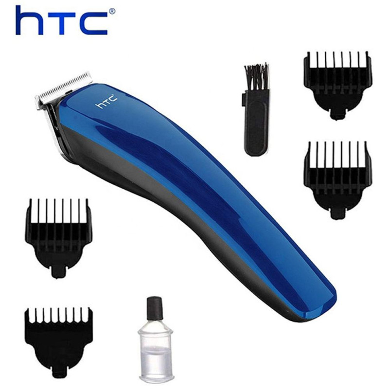 Original HTC AT-528 Professional Rechargeable Hair Clipper & Beard Trimmer for Men | Cordless Stainless Steel Grooming Kit