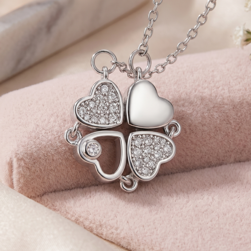 Love Heart Magnetic Pendant Chain Necklace