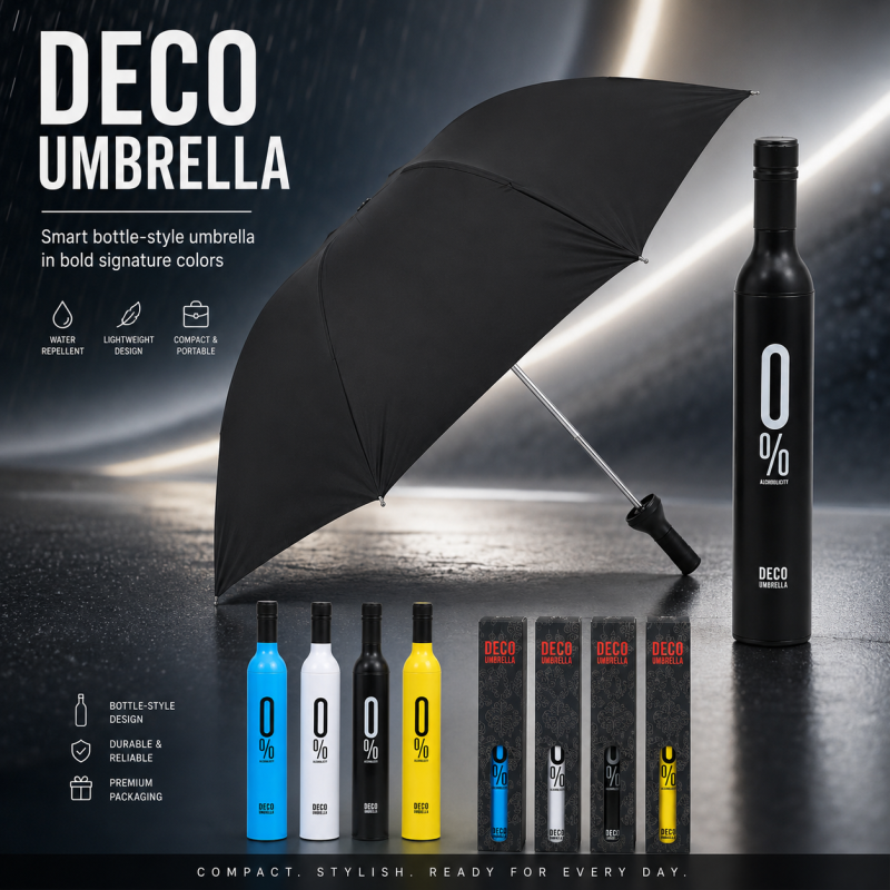 Wine Bottle Shaped Folding Umbrella