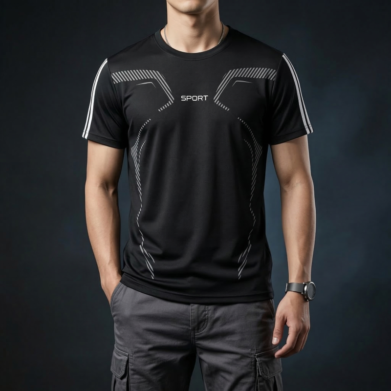 Stylish Comfortable sports T-Shirt (Black)