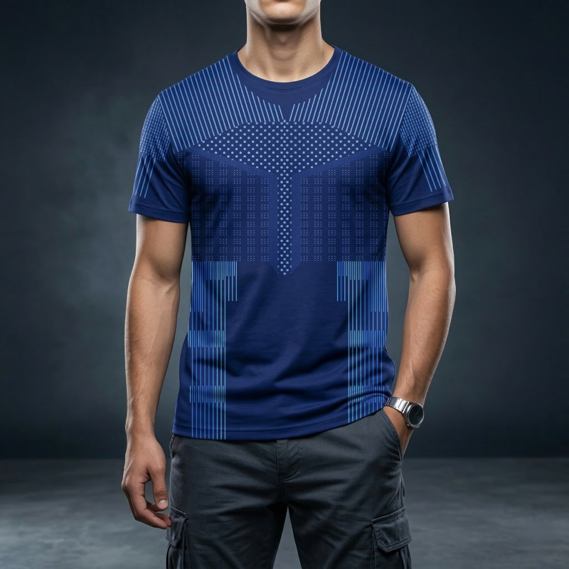 Stylish Comfortable sports T-Shirt(Navy Blue)