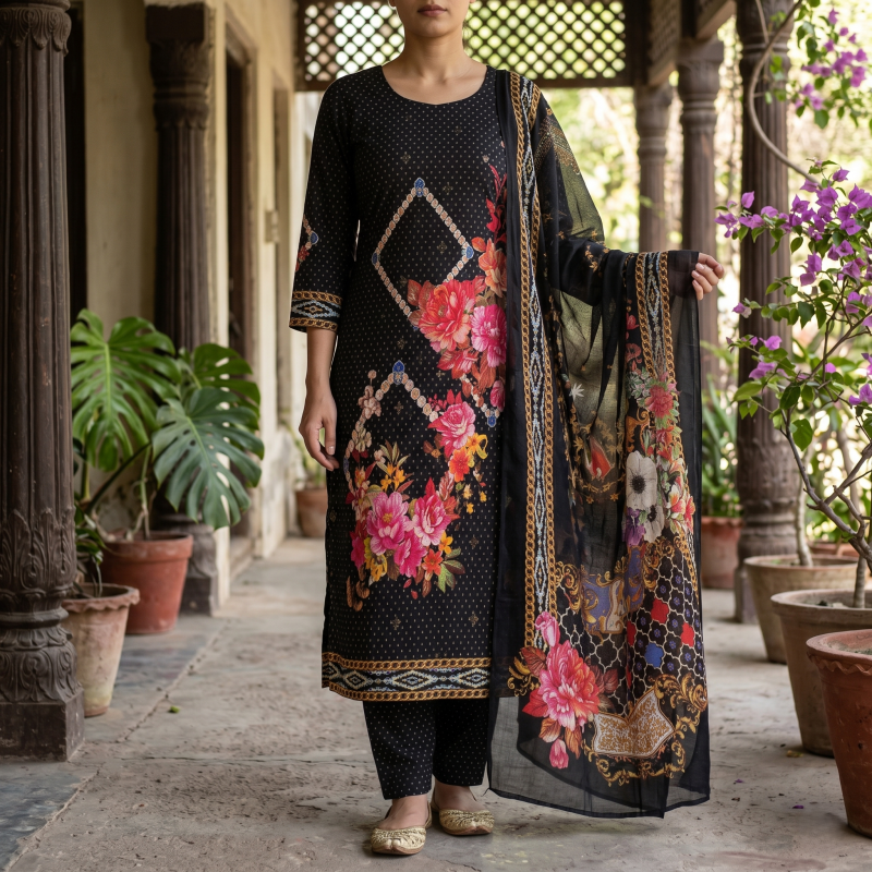 ANAYA HOOR Rigging Digital printed cotton  3 Piece