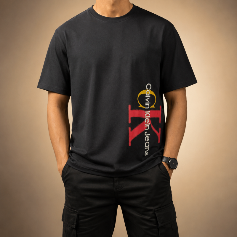 Export Brand Summer T-Shirt- Black