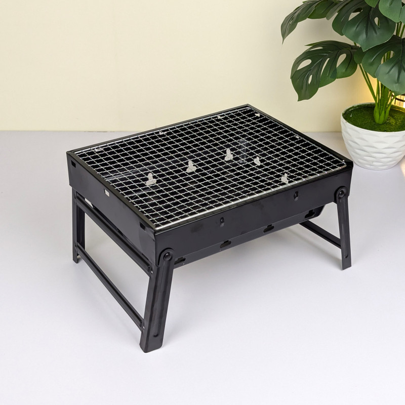 Portable BBQ Maker TL-353 – Lightweight Charcoal Barbecue Grill with Stainless Steel Structure for Outdoor Camping, Family Gatherings & Picnics