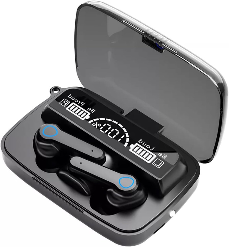 M19 True Wireless Earbuds – Bluetooth 5.1 TWS with 2000mAh Power Bank Charging Case, LED Digital Display, Low Latency Gaming & Built-in Flashlight