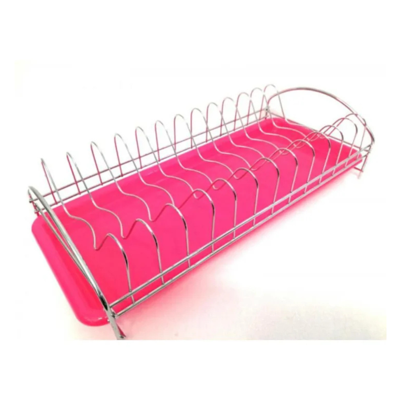 Binca Multi-Purpose Dish Rack – Elegant Steel Kitchen Dish Drainer with Removable Plastic Tray & Utensils Holder
