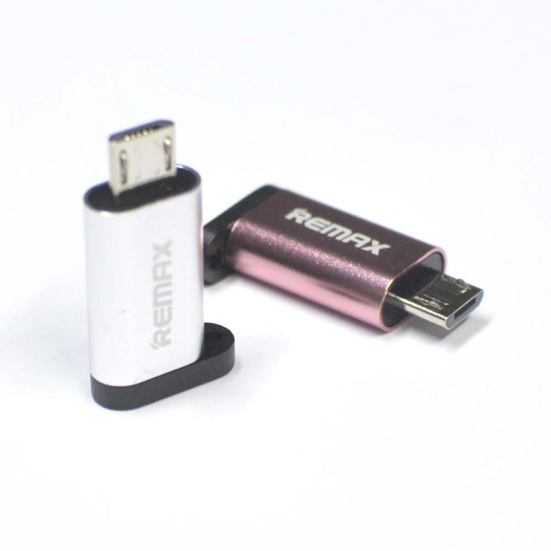 Remax USB Type-C to Micro USB Converter Adapter – Gold-Plated Aluminum Alloy OTG & Charging Connector