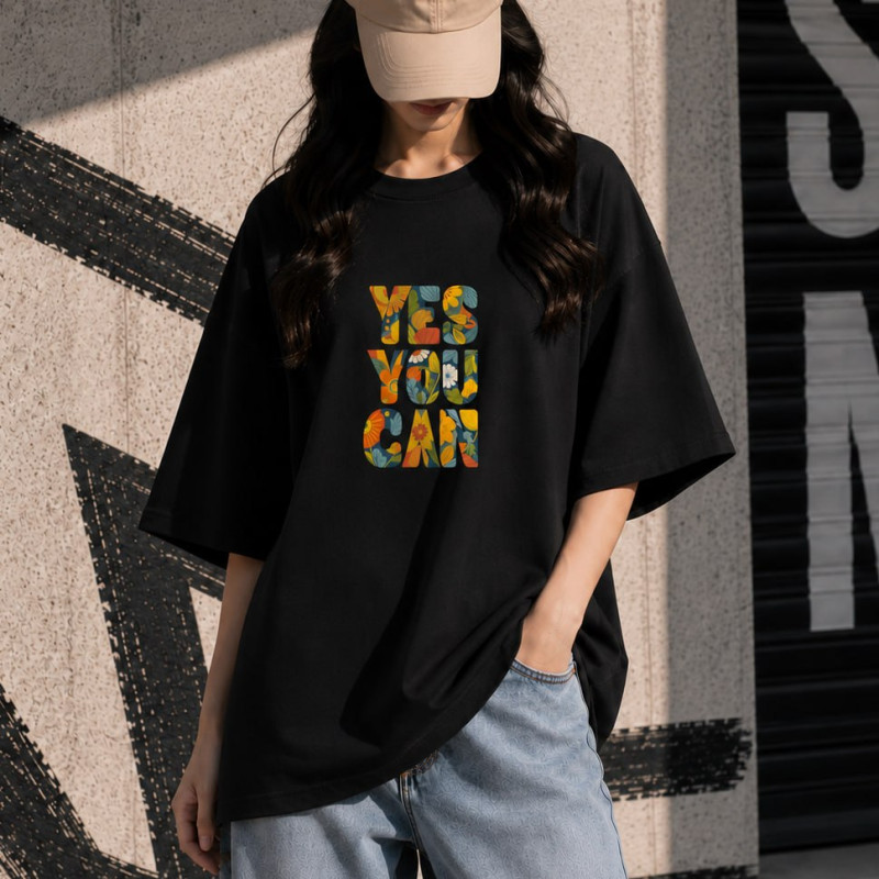 Premium Drop Shoulder T-Shirt for Women |Trendy Print Oversized Tee | Summer Friendly