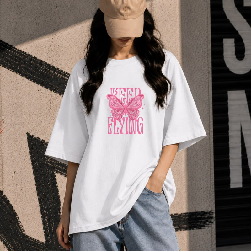 Premium Drop Shoulder T-Shirt for Women |Trendy Print Oversized Tee | Summer Friendly