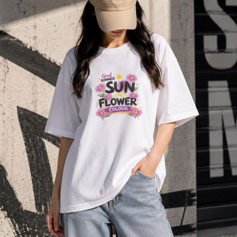 Premium Drop Shoulder T-Shirt for Women |Trendy Print Oversized Tee | Summer Friendly