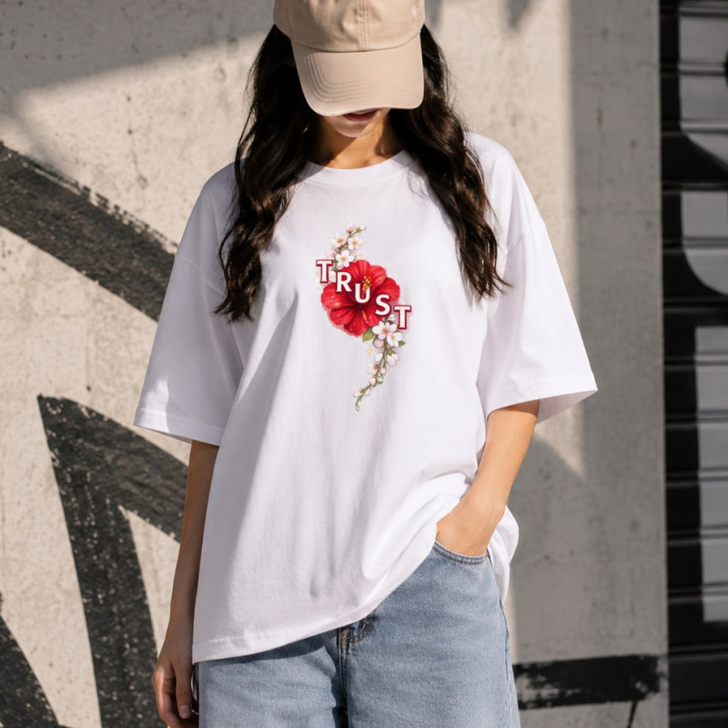 Premium Drop Shoulder T-Shirt for Women |Trendy Print Oversized Tee | Summer Friendly