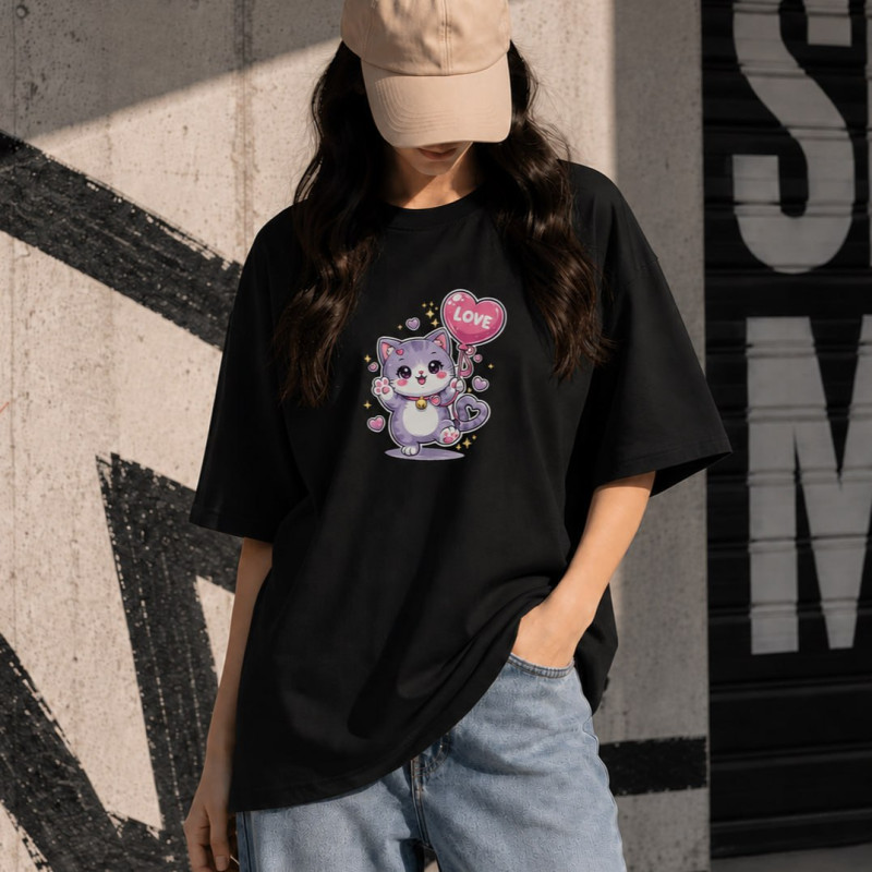 Premium Drop Shoulder T-Shirt for Women |Trendy Print Oversized Tee | Summer Friendly