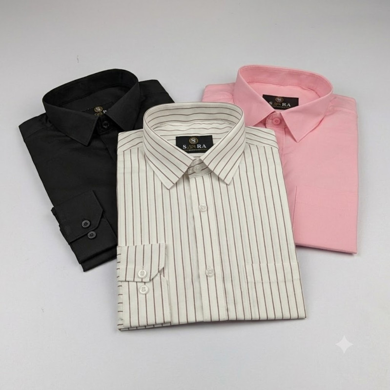 Premium Formal Shirt 3 Pcs Combo