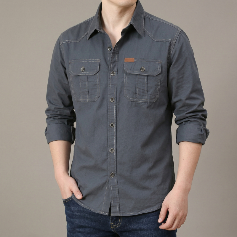 Full sleeves double pocket panel Shirt