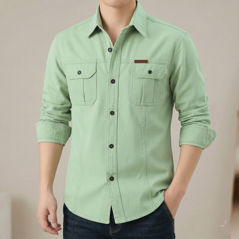 Full sleeves double pocket panel Shirt