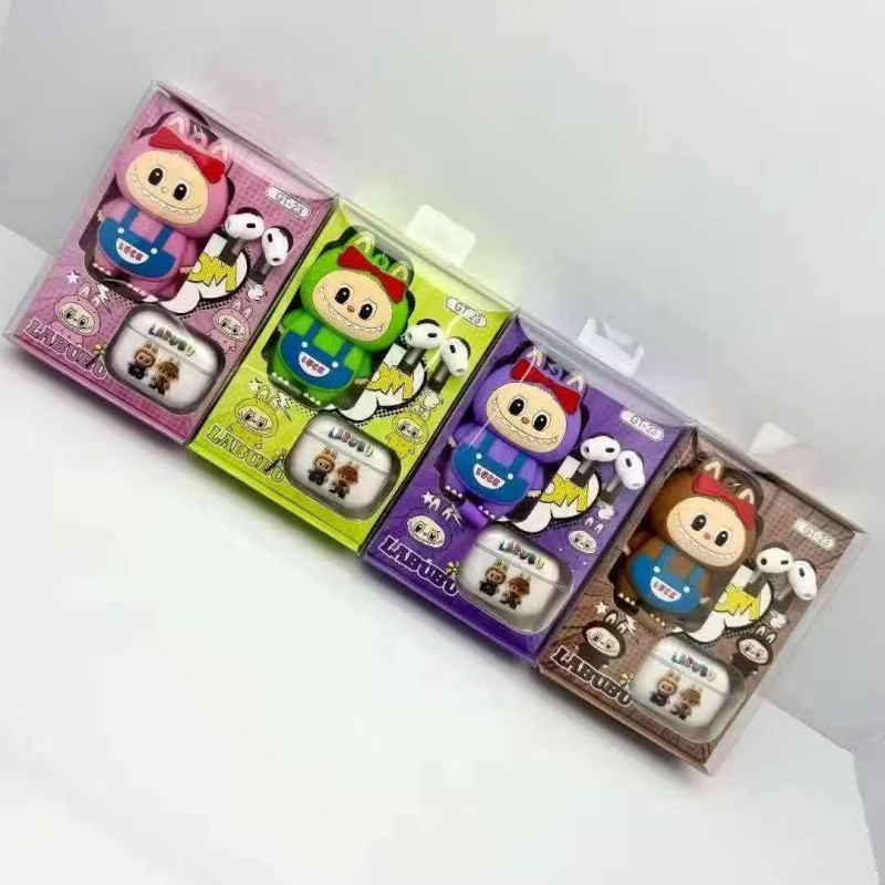Labubu Doll Wireless Earbuds Set – Cute Pop Mart The Monsters Character Case with Crystal Clear Sound, Deep Bass & Bluetooth TWS Earphones