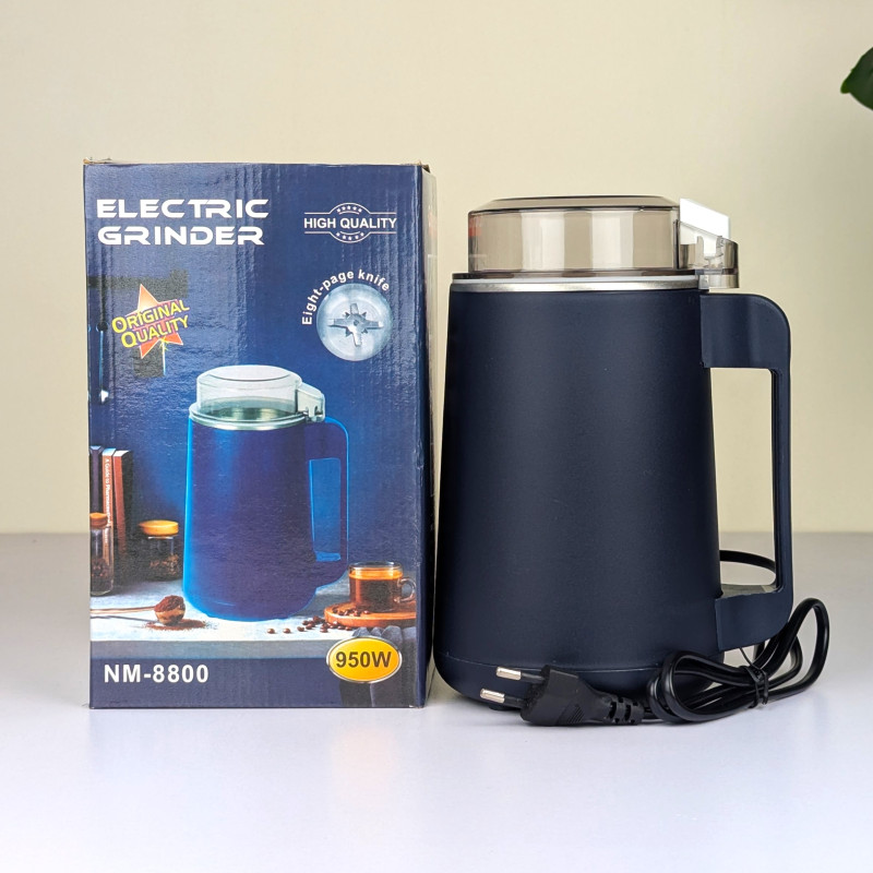 Electric Grinder Machine 950W NM – High-Power Multi-Functional Spice, Coffee Bean & Dry Grain Grinder with 8-Page Sharp Blades