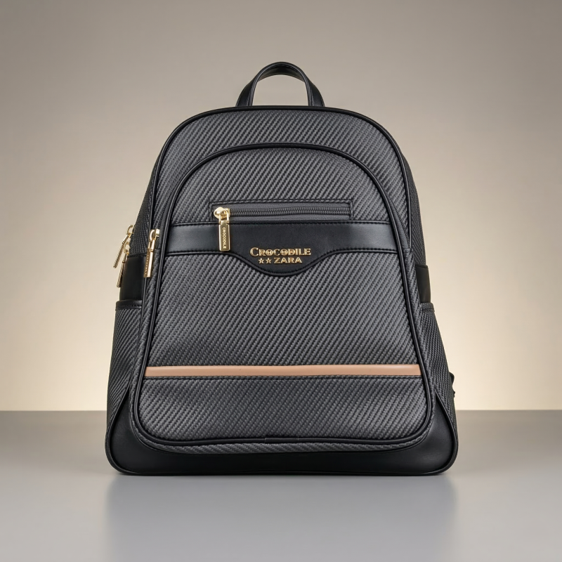 Premium Textured Synthetic Leather Backpack