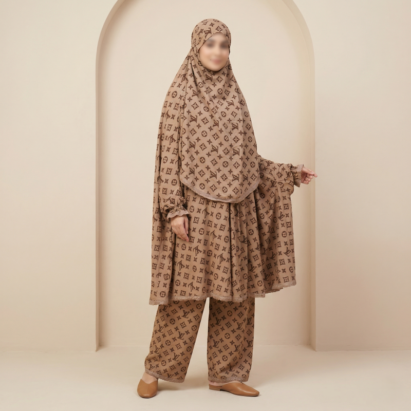 Elegant Palazzo long Khimar Set