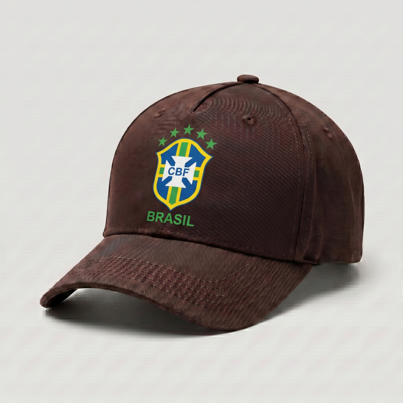 Premium Dark Coffee Brazil National Team Supporter Cap
