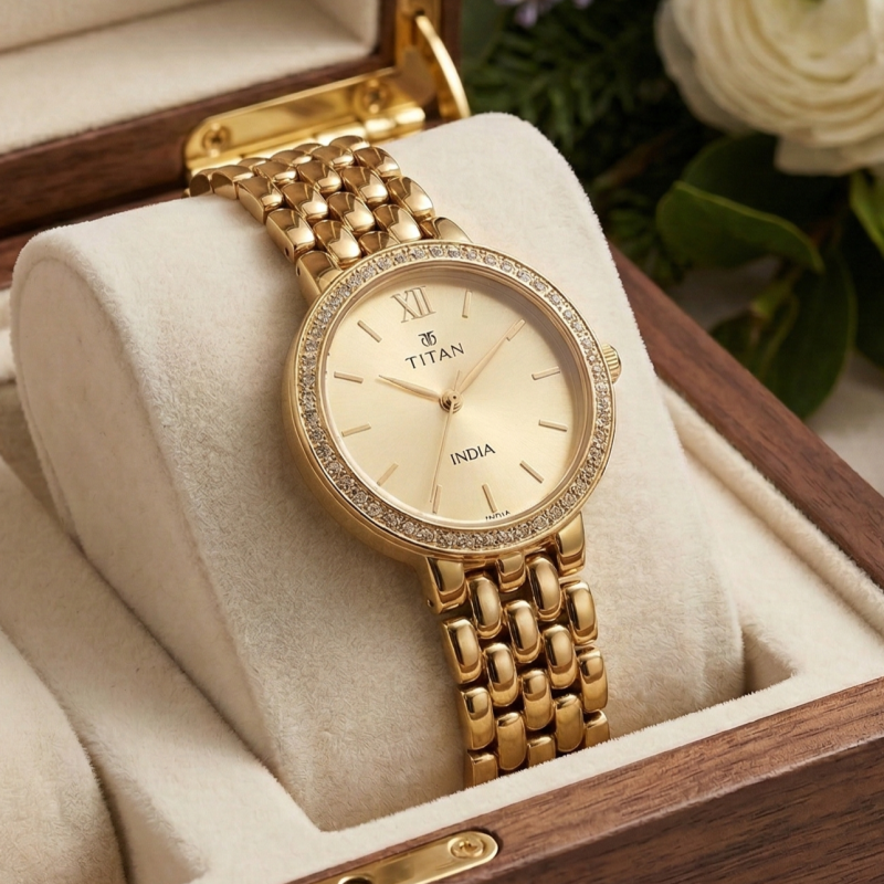 Titan Two-Tone Roman Dial Watch