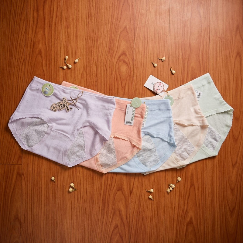 Leakproof cotton panty  for women comfortable underwear - (Multicolor)